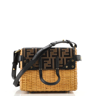 Fendi Flip Tote Wicker with Zucca Embossed Detail Mini