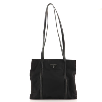 Prada Open Tote Tessuto with Leather Medium