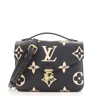 Louis Vuitton, Bags, Louis Vuitton Pochette Metis Bicolor Monogram  Empreinte Giant Black