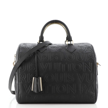 Louis Vuitton Paris Speedy Cube Bag Embossed Leather 30