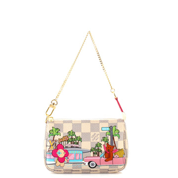 Louis Vuitton Pochette Accessoires Limited Edition Vivienne Xmas Damier Mini