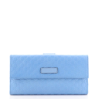 Gucci Continental Flap Wallet (Outlet) Microguccissima Leather Long