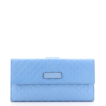 Gucci Continental Flap Wallet (Outlet) Microguccissima Leather Long
