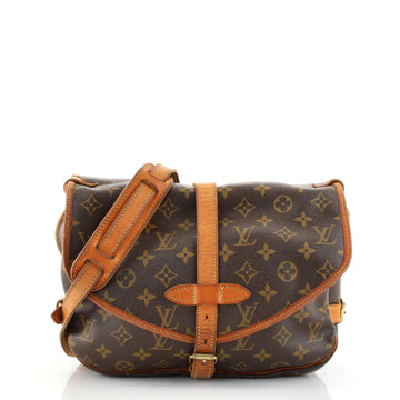 Louis Vuitton Saumur Handbag Monogram Canvas 30