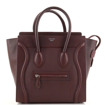 Celine Luggage Bag Smooth Leather Micro