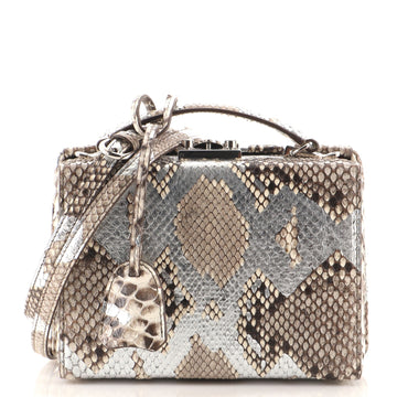 Mark Cross Grace Box Bag Python Small