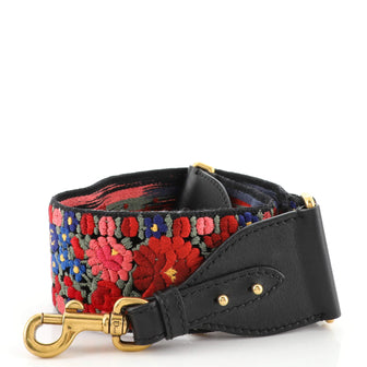 Christian Dior Shoulder Strap Embroidered Canvas