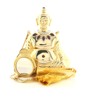 Judith Leiber Buddha Minaudiere Embellished Metal