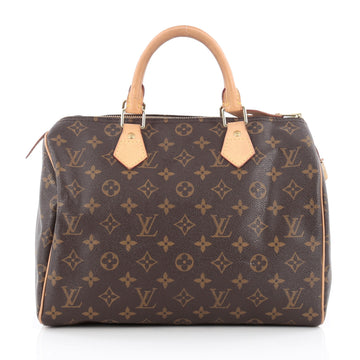 Louis Vuitton Speedy Handbag Monogram Canvas 30 Brown