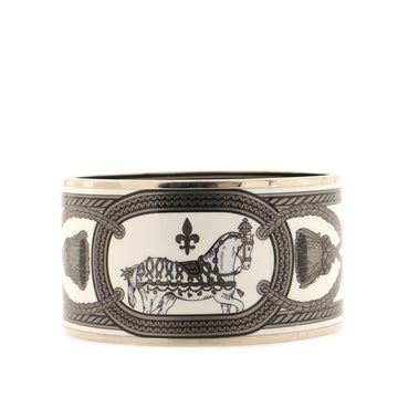 Hermes Bangle Bracelet Printed Enamel Extra Wide