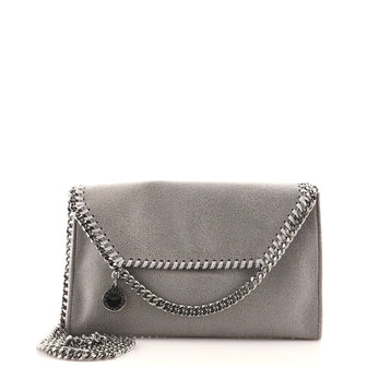 Stella McCartney Falabella Fold Over Flap Crossbody Bag Shaggy Deer Mini