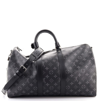 Louis Vuitton Keepall Bandouliere Bag Macassar Monogram Canvas 45