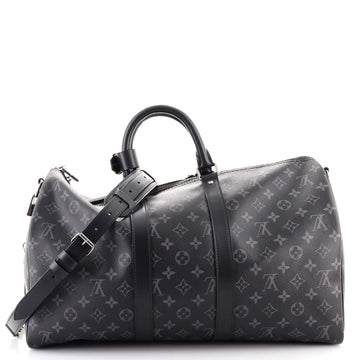 Louis Vuitton Keepall Bandouliere Bag Macassar Monogram Canvas 45