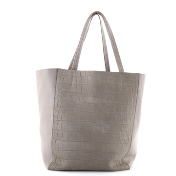 Celine Phantom Cabas Tote Crocodile Embossed Nubuck Medium