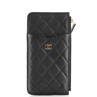 Chanel Classic Phone Case Pouch Quilted Caviar
