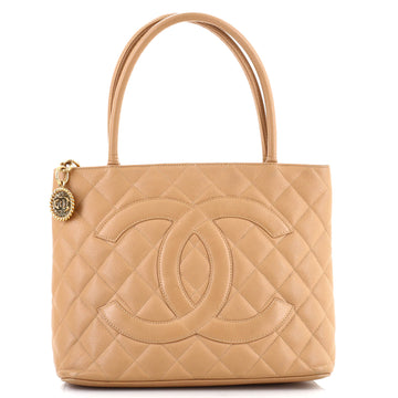 Chanel Medallion Tote Quilted Caviar