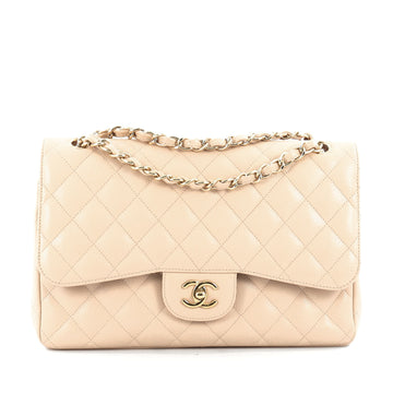 Chanel Classic Double Flap Bag Quilted Caviar Jumbo