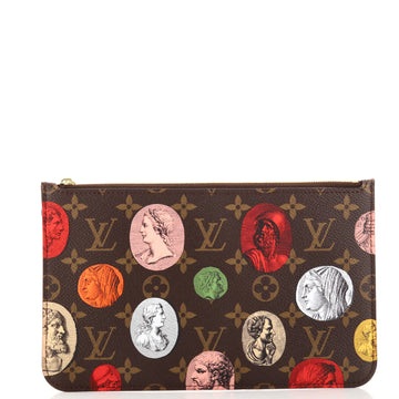 Louis Vuitton Neverfull Pochette Limited Edition Fornasetti Cameo Monogram Canvas Large