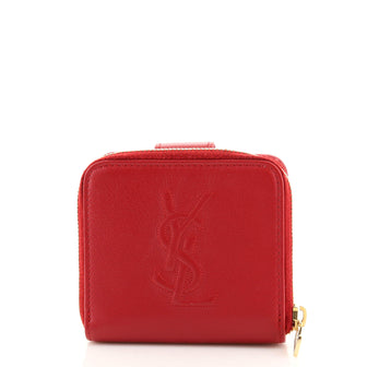 Saint Laurent Belle de Jour Zip Around French Wallet Leather Compact