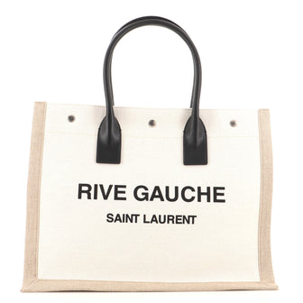 Saint Laurent Rive Gauche Shopper Tote Canvas Small