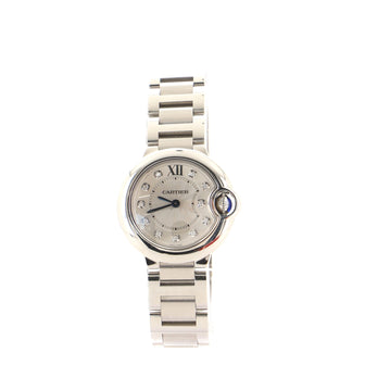 Cartier Ballon Bleu de Cartier Quartz Watch Stainless Steel with Diamond Markers 28