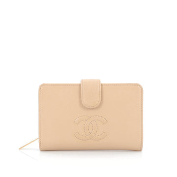 Chanel Timeless CC Wallet Caviar Compact neutral