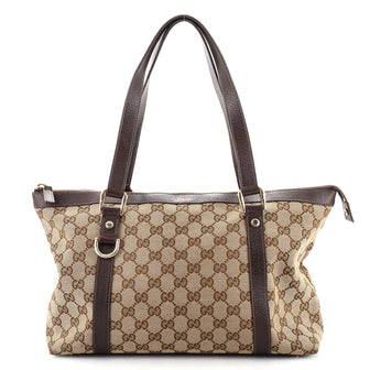 Gucci Abbey Zip Tote GG Canvas Medium