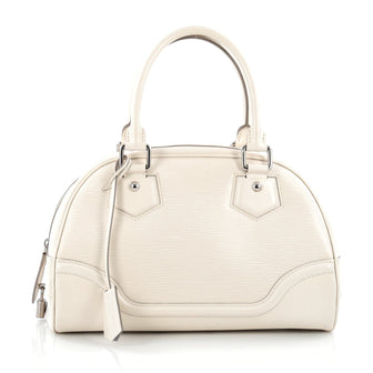 Louis Vuitton Montaigne Bowling Bag Epi Leather PM White