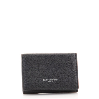 Saint Laurent Fragments Trifold Wallet Leather Compact