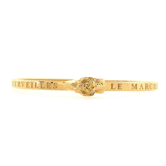 Gucci Le Marche des Merveilles Feline Bangle Bracelet 18K Yellow Gold with Diamonds