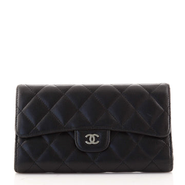 Chanel L-Flap Wallet Quilted Lambskin Long