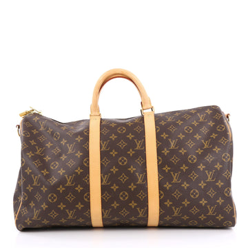 Louis Vuitton Keepall Bandouliere Bag Monogram Canvas 50 brown