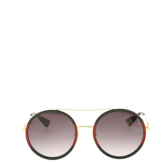 Gucci Web Round Sunglasses Metal with Acetate
