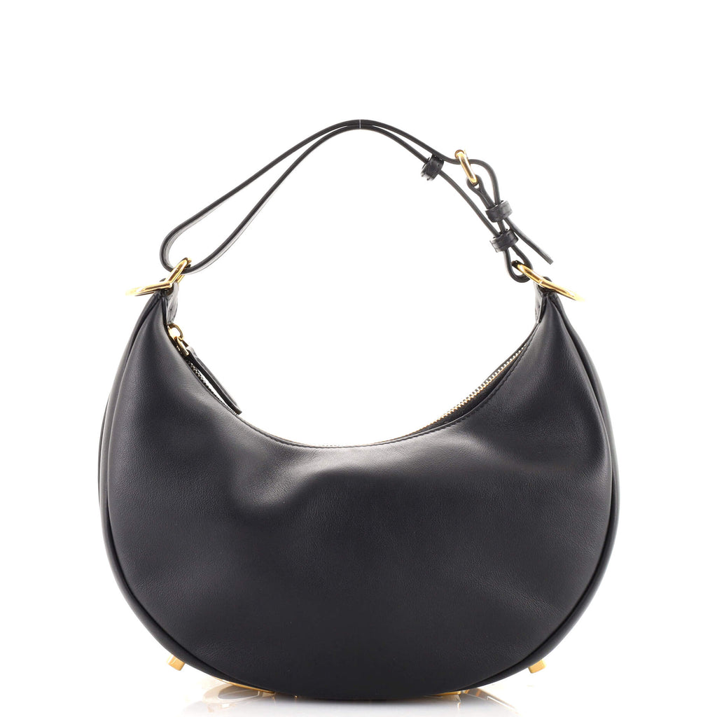 FENDI: Shadow Diagonal clutch in leather - Black  Fendi briefcase  7N0110AP1T online at