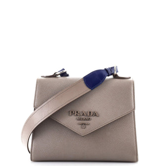 Prada Monochrome Shoulder Bag Saffiano Leather Medium