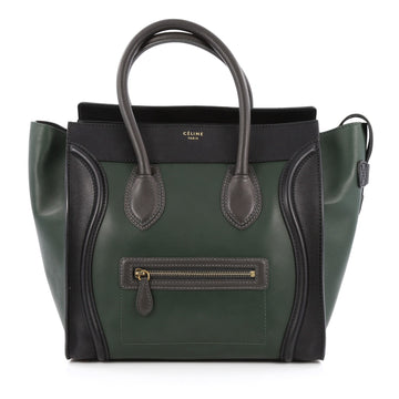 Celine Bicolor Luggage Handbag Leather Mini