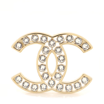 Chanel CC Brooch Metal with Crystals