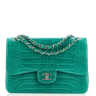 Chanel Classic Double Flap Bag Alligator Jumbo