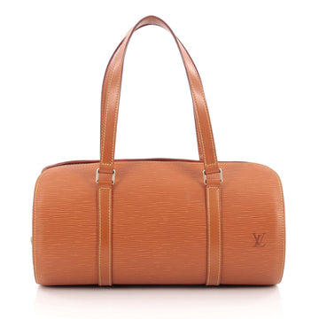 Louis Vuitton Soufflot Handbag Epi Leather Brown 