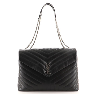 Saint Laurent LouLou Shoulder Bag Matelasse Chevron Leather Large