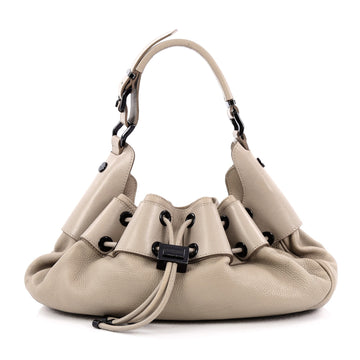 Burberry Warrior Hobo Leather Medium Neutral