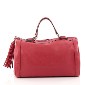 Gucci Soho Boston Bag Leather red