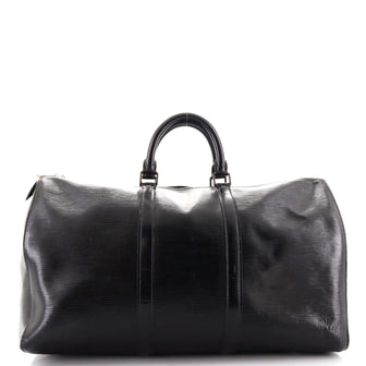 Louis Vuitton Louis Vuitton Keepall 60 Black Epi Leather Duffle