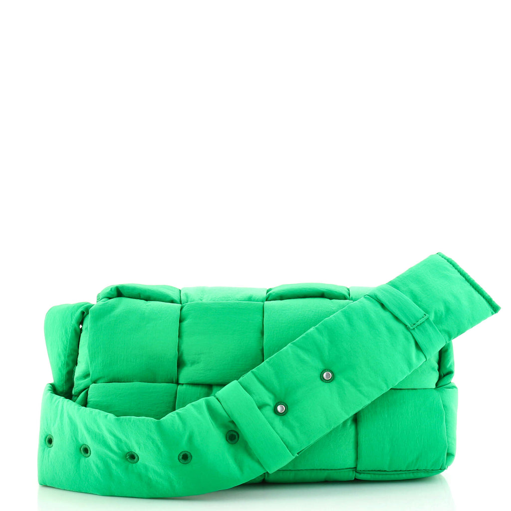 Bottega Veneta Green Padded Cassette Nylon Crossbody Bag Cloth ref