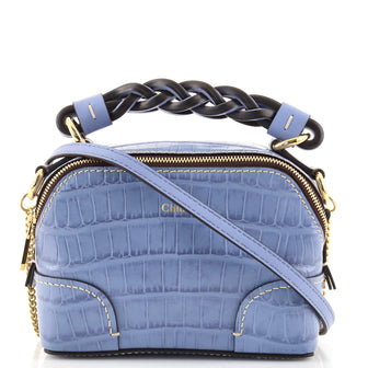 Chloe Daria Chain Bag Crocodile Embossed Leather Mini