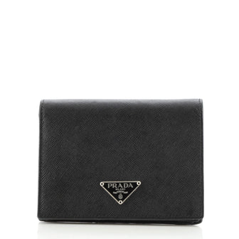 Prada Snap Wallet Saffiano Leather Compact