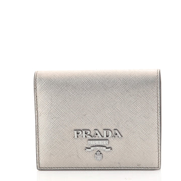 Prada Snap Wallet Saffiano Leather Compact