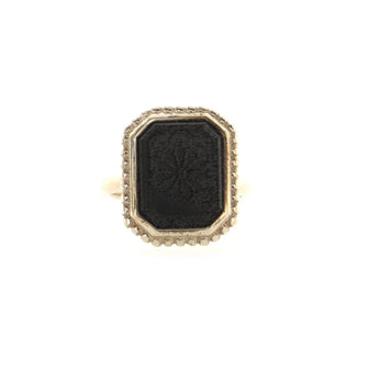 Tiffany & Co. Ziegfeld Daisy Cocktail Ring Sterling Silver and Onyx