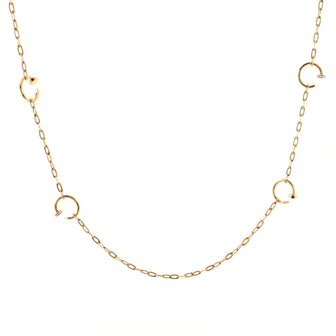 Cartier Juste un Clou 6 Station Long Necklace 18K Rose Gold with Diamonds
