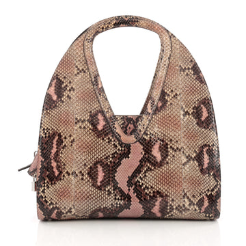 Salvatore Ferragamo Zip Hobo Python Large brown